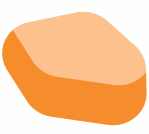 Orange stone graphic representing the PREP Preschool Readiness Enrichments Program step at Learning Paths Academy