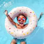 Young boy have having fun in swimming pool - Summer Camp at Learning Paths Academy