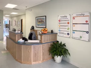Learning Paths Academy Woodstock lobby desk