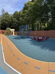 See-saws and net climber on playground at Learning Paths Academy Ashland