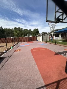 Basketball court on playground at Learning Paths Academy Ashland